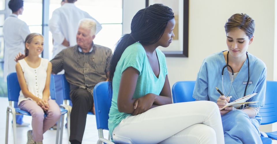 waiting room in clinic