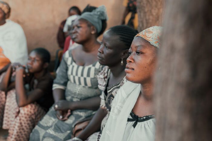 women listening Burkina Faso
